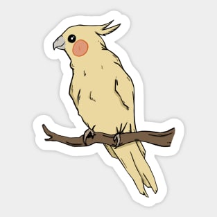 Perched Cockatiel Sticker